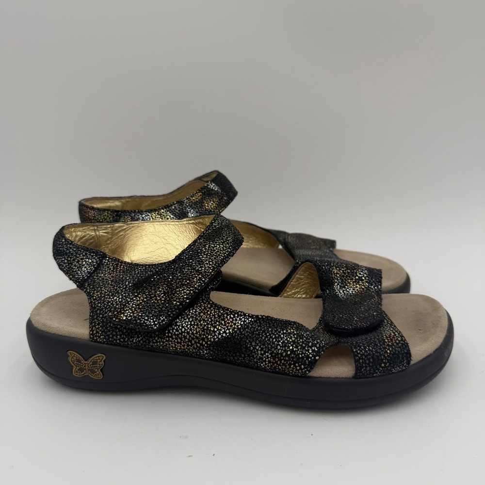 Alegria Women's Joy-483 Sandals OH SNAP Black Sparkles Size 8.5/9 EU 39